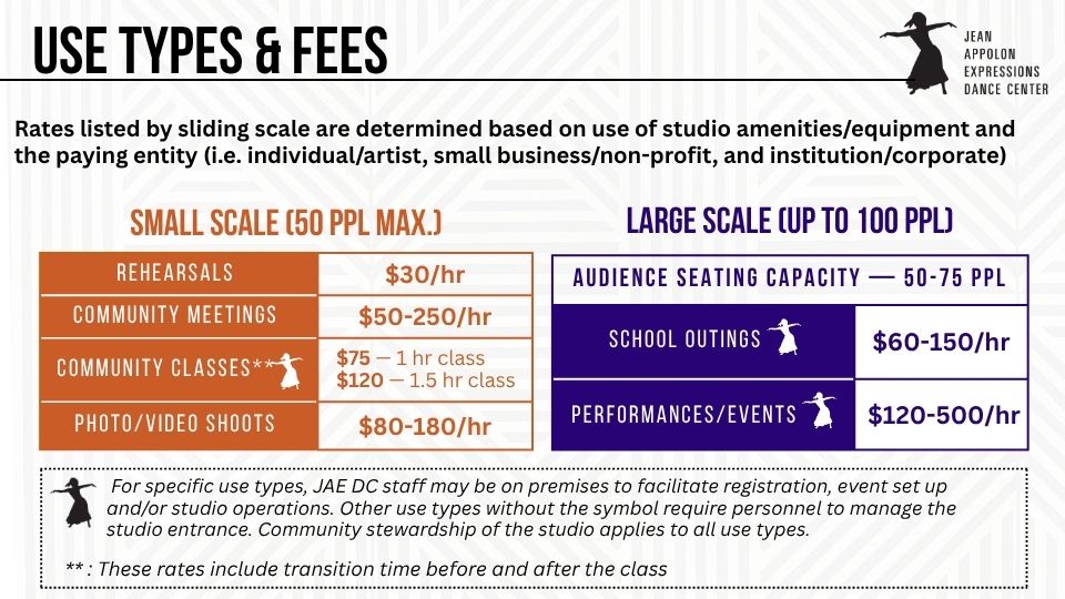 JAE Dance Center - Rent the Space